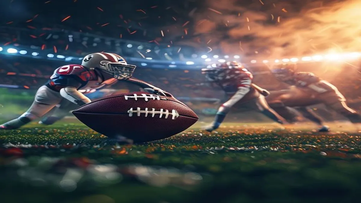 2026 NFL Draft logo and Pistons players celebrating their win