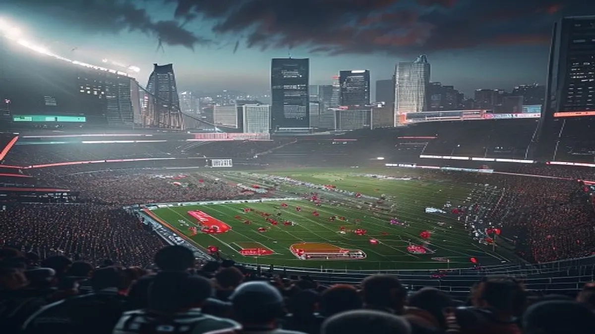 A descriptive image of the San Francisco 49ers team in action