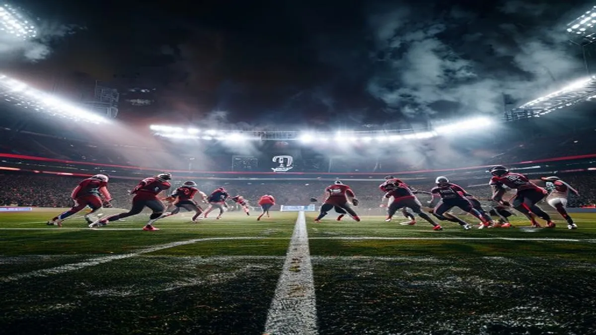 A photo of the 49ers players in action
