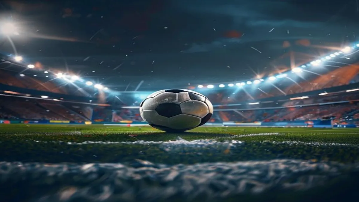 Image of football players in action during a World Cup match