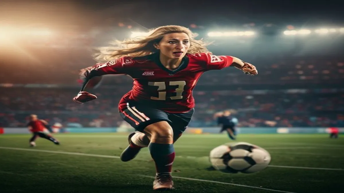 Caitlin Clark in action on the soccer field