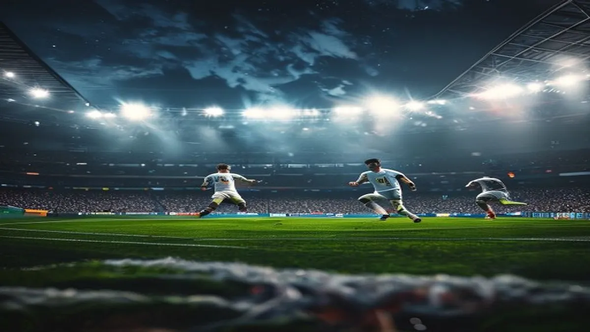 Lionel Messi in action for Argentina during a World Cup match