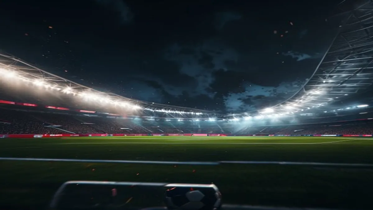 Premier League logo on a football pitch