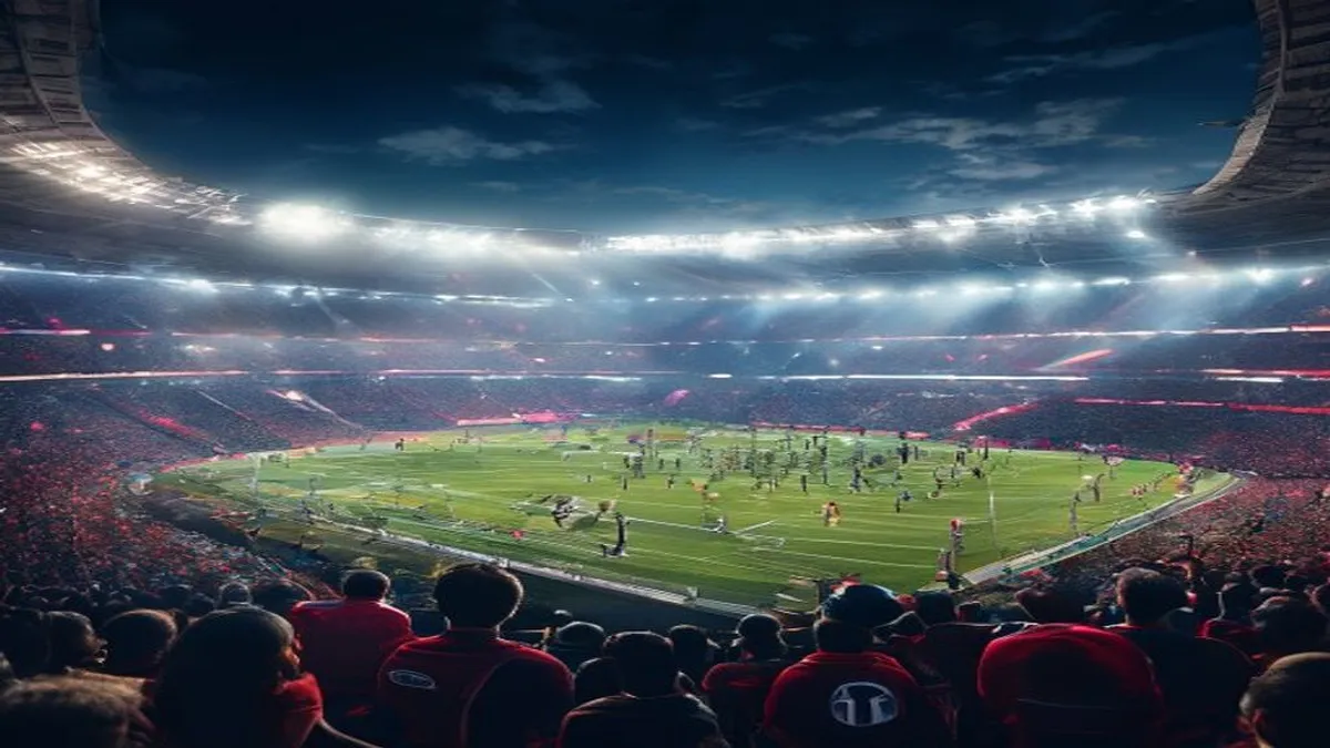 Female flag football players in action