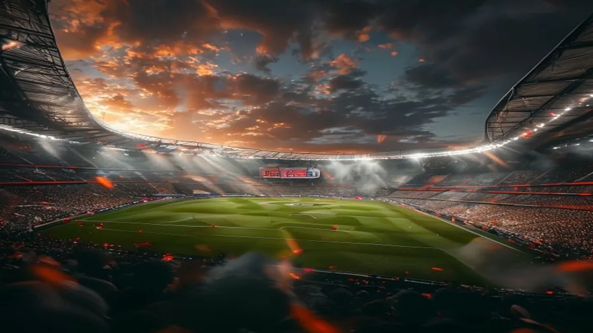 Manchester City players in action during a Premier League match