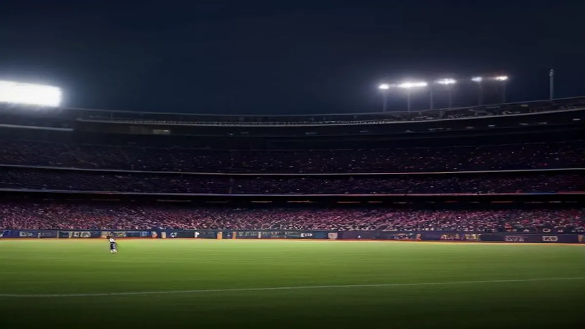 Chicago Cubs logo and players in action