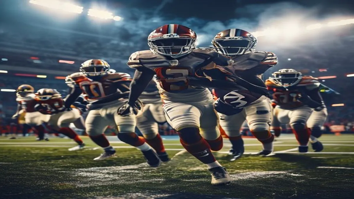 College football player wearing a new uniform