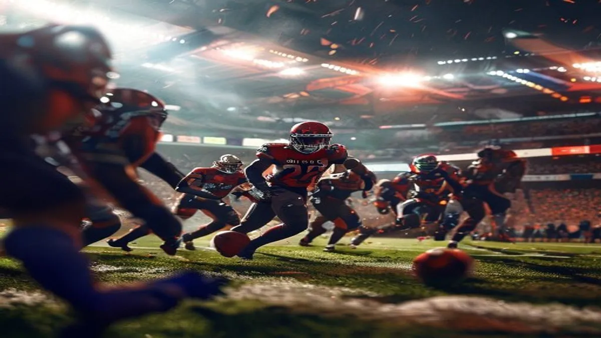 Washington Commanders logo on a football field