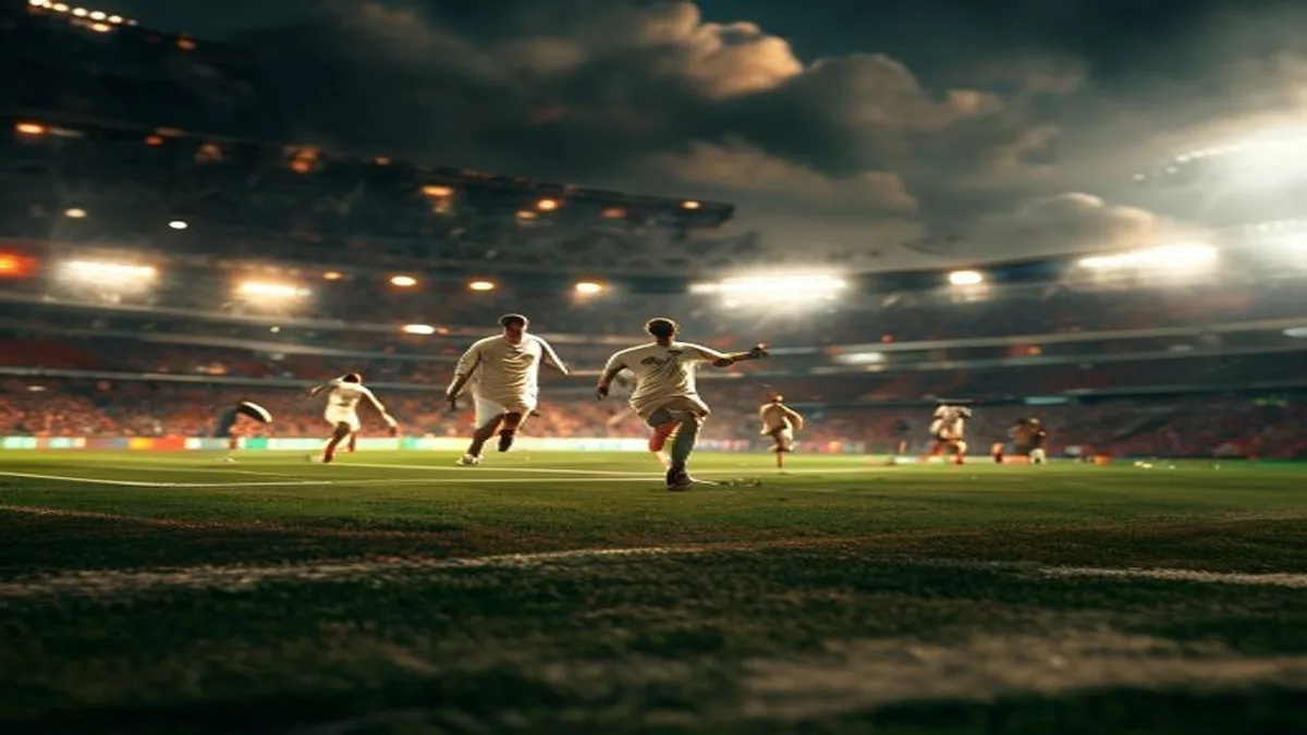 Curacao and Ivory Coast players facing off on the field