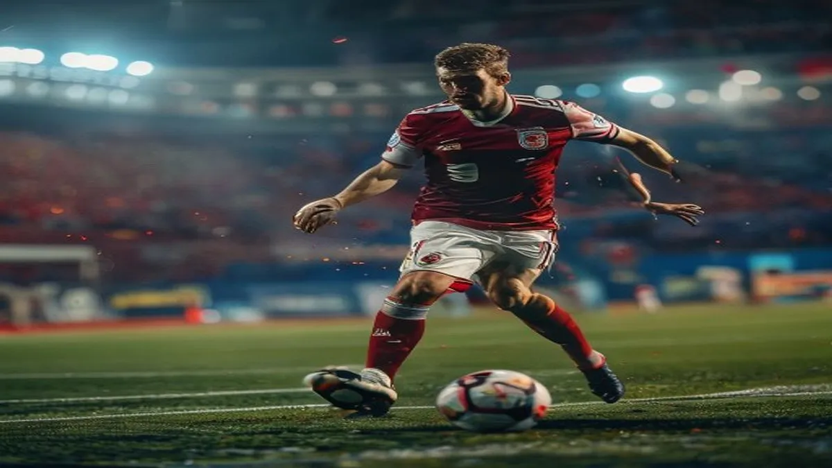 England football team in action