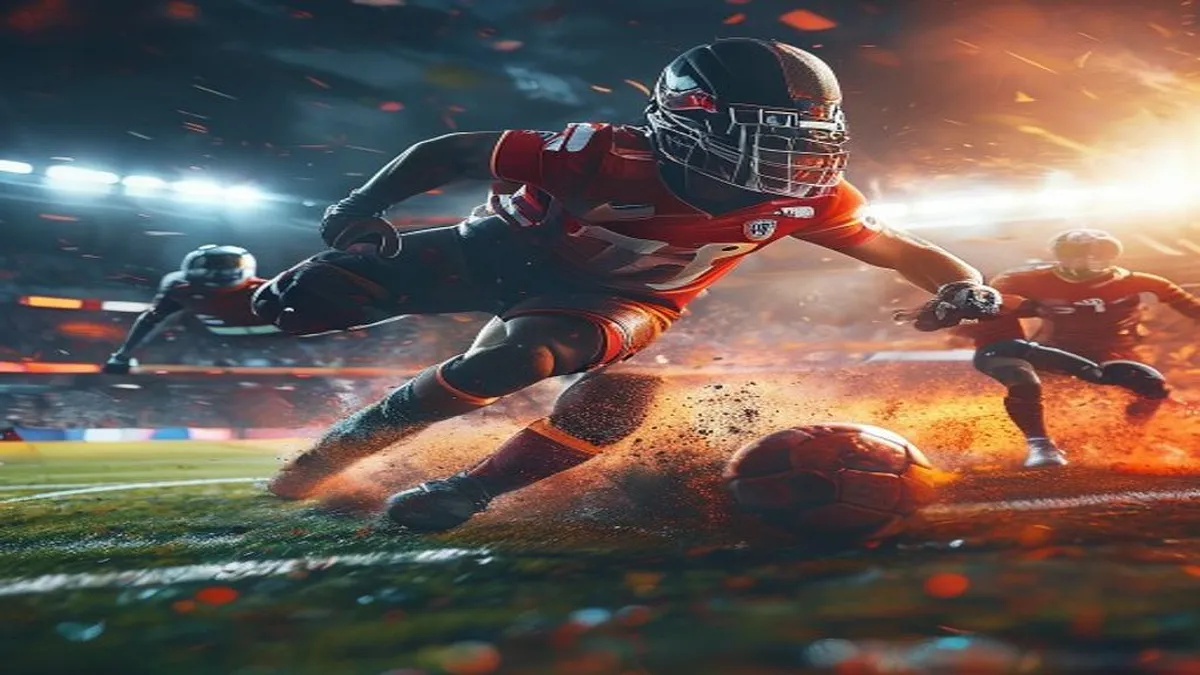 An image of a person participating in an extreme sport with safety gear