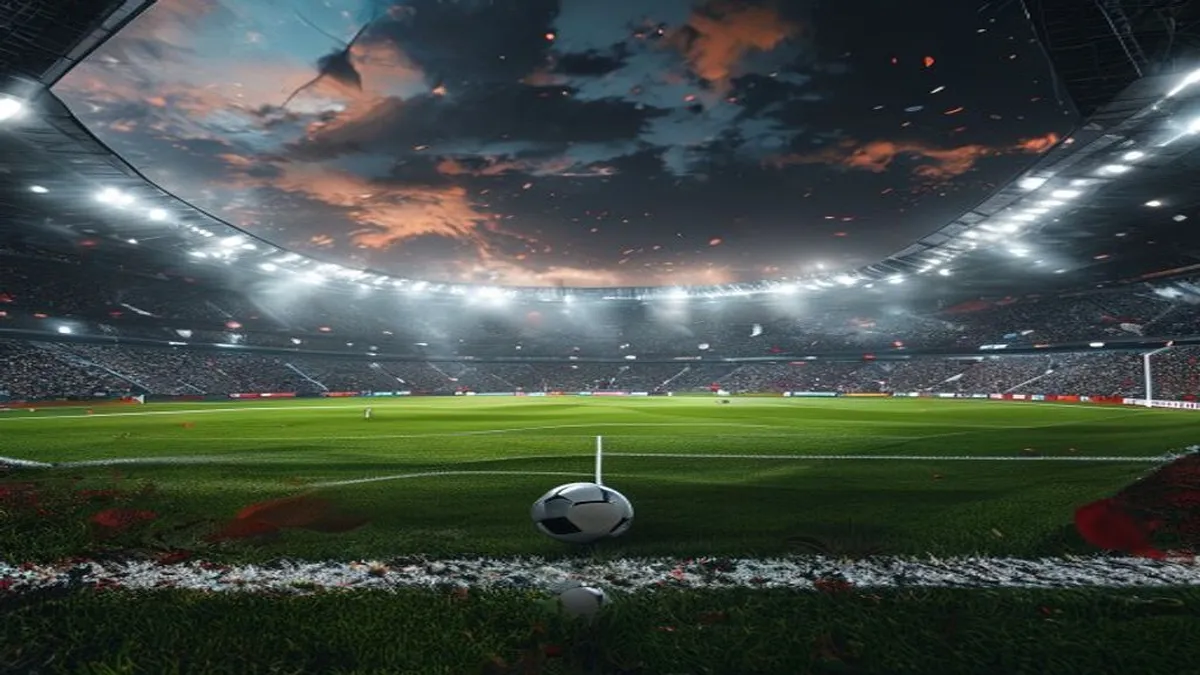 Fifa World Cup logo with a clock ticking in the background