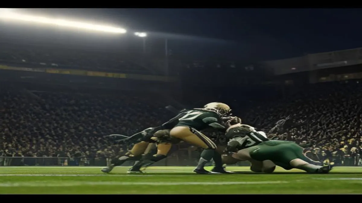 Notre Dame Fighting Irish football team in action