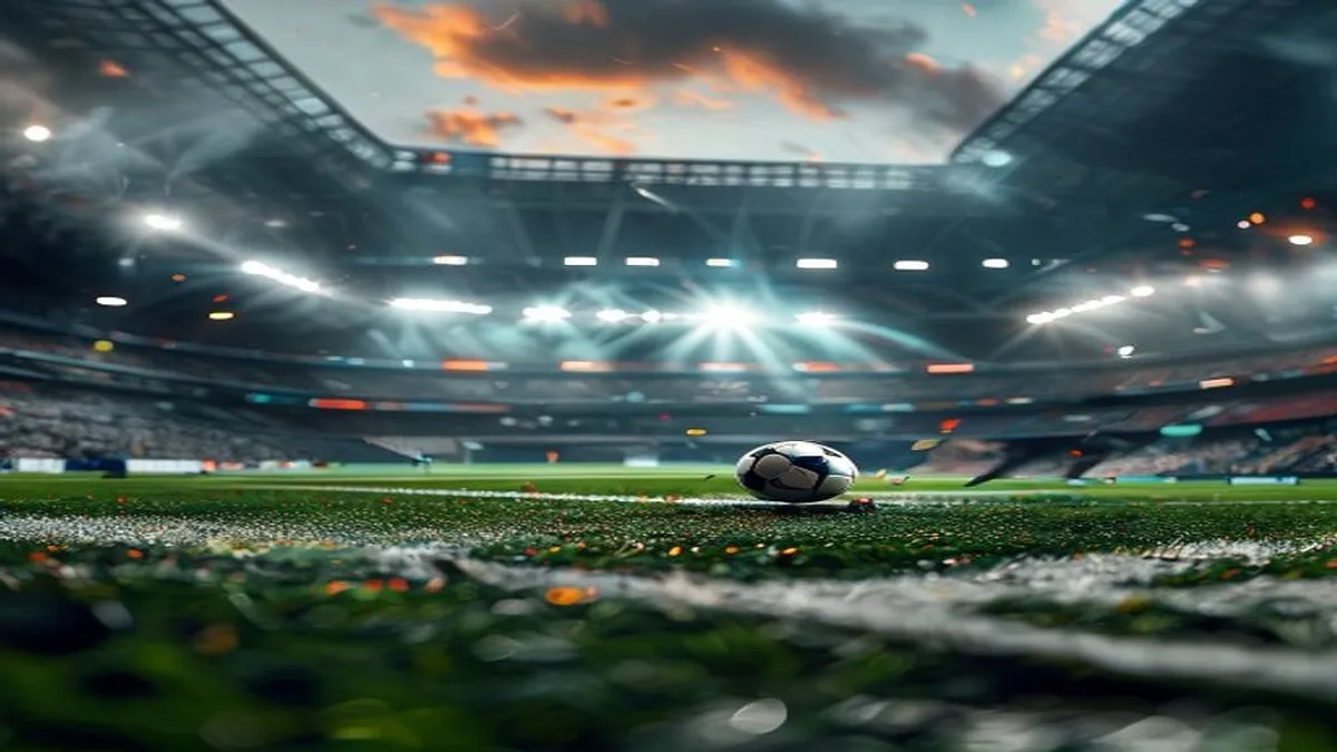 A stadium filled with fans cheering on their favorite team