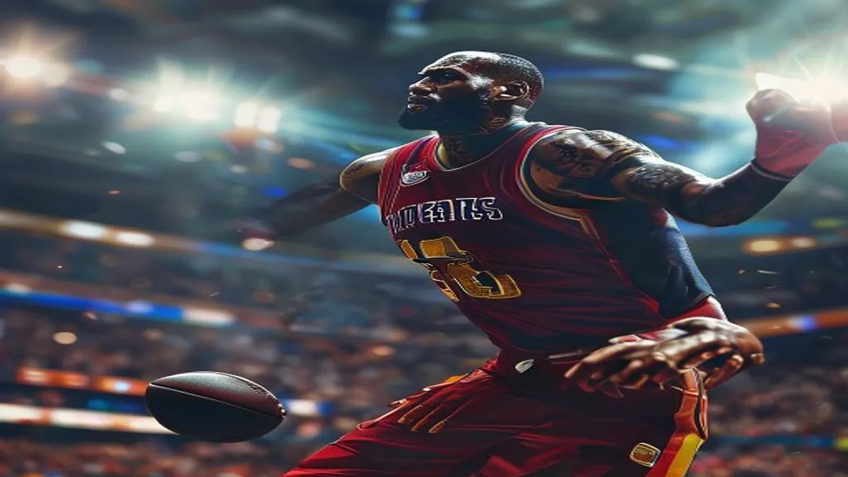 LeBron James in action for the Los Angeles Lakers