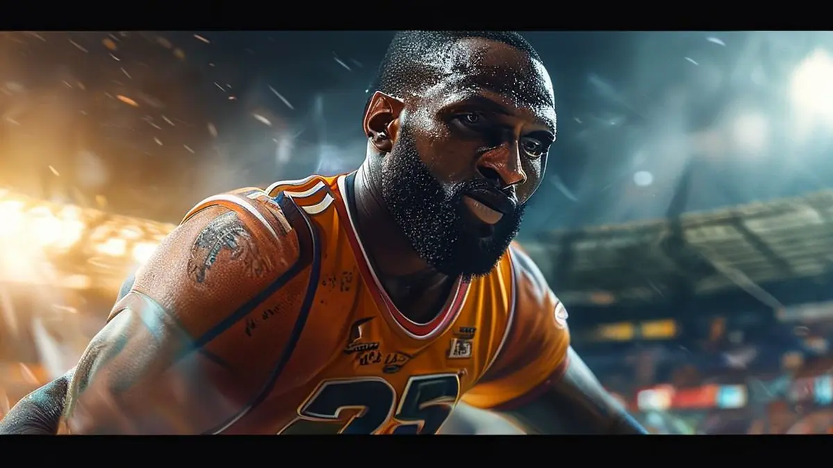 LeBron James wiping away tears during the game