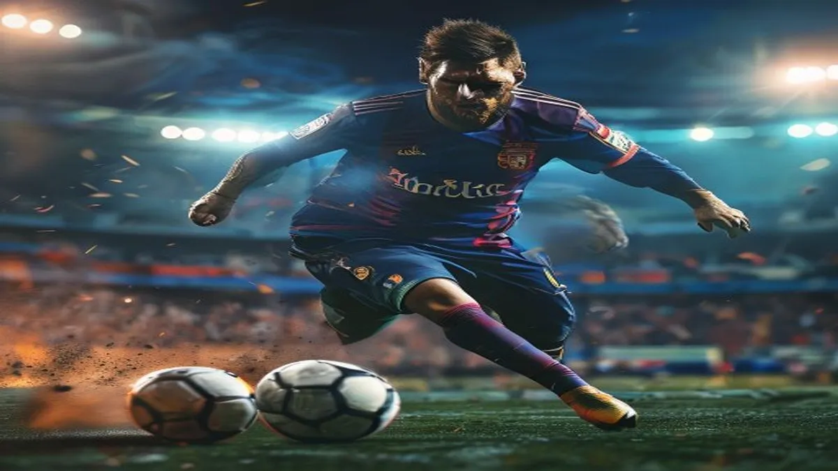 Lionel Messi celebrating a goal