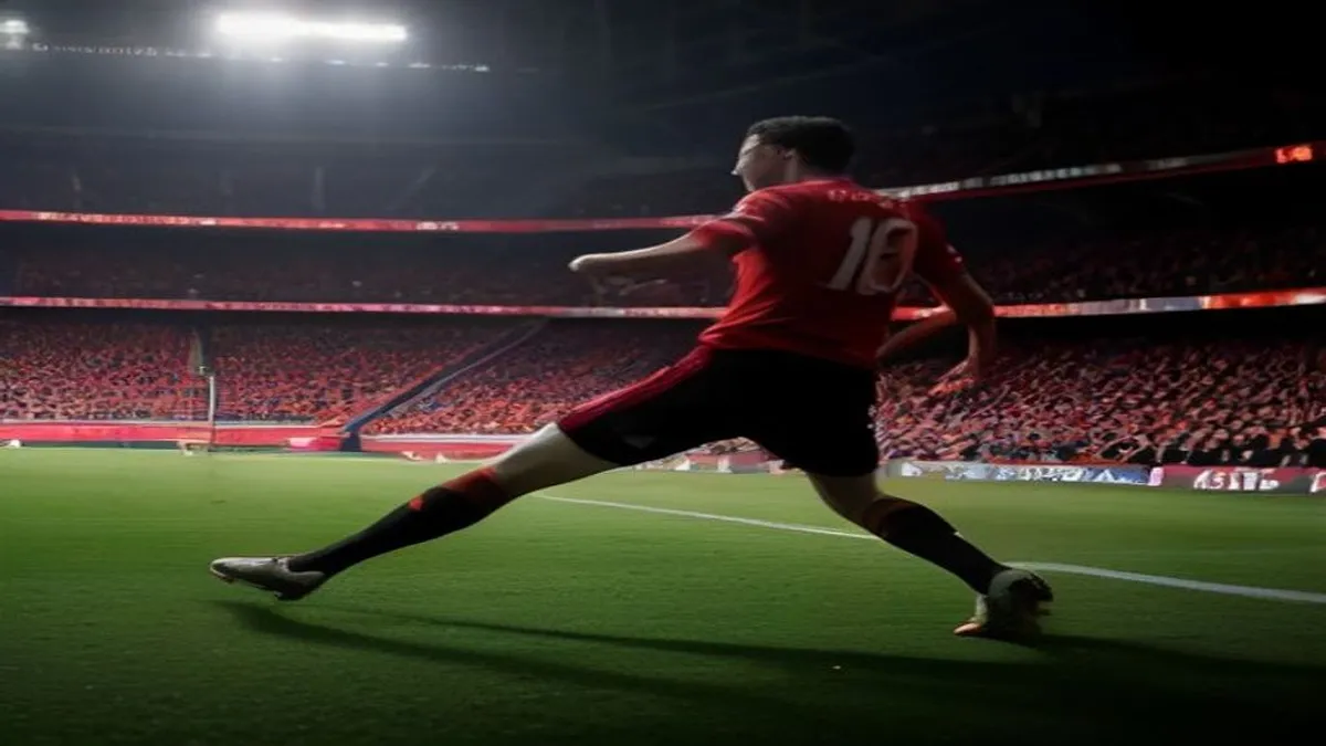Manchester United logo and players in action