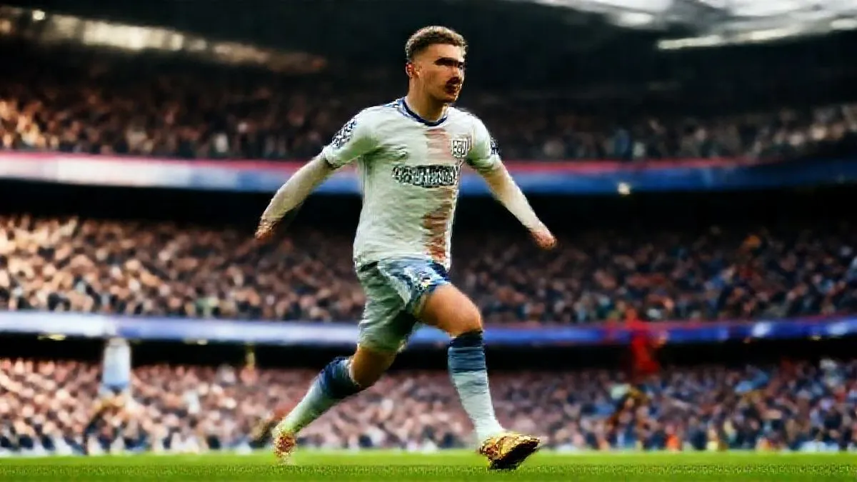 Phil Foden in action for Manchester City against Fulham
