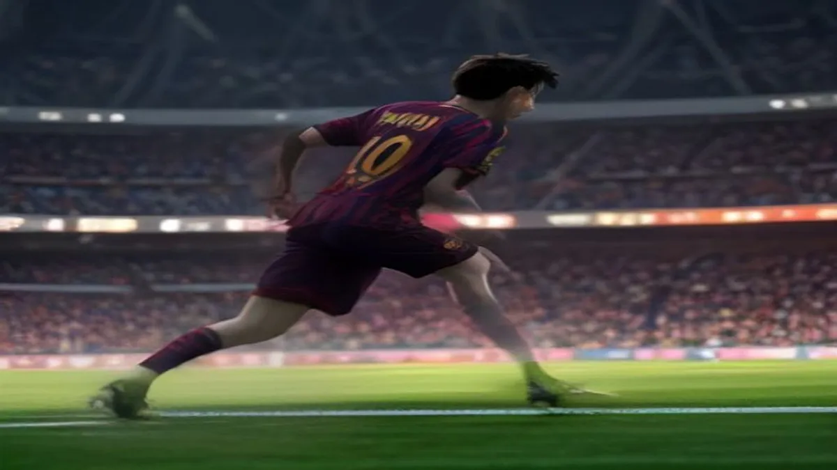 Lionel Messi in action on the football pitch