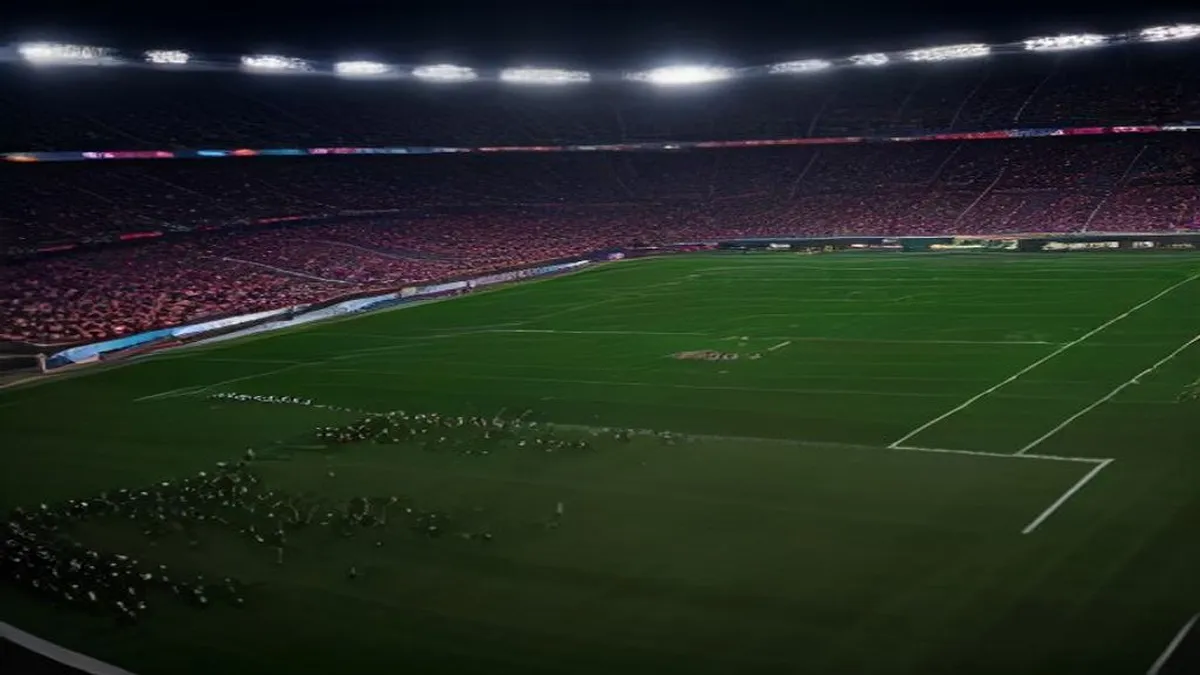 NCAA logo on a sports field