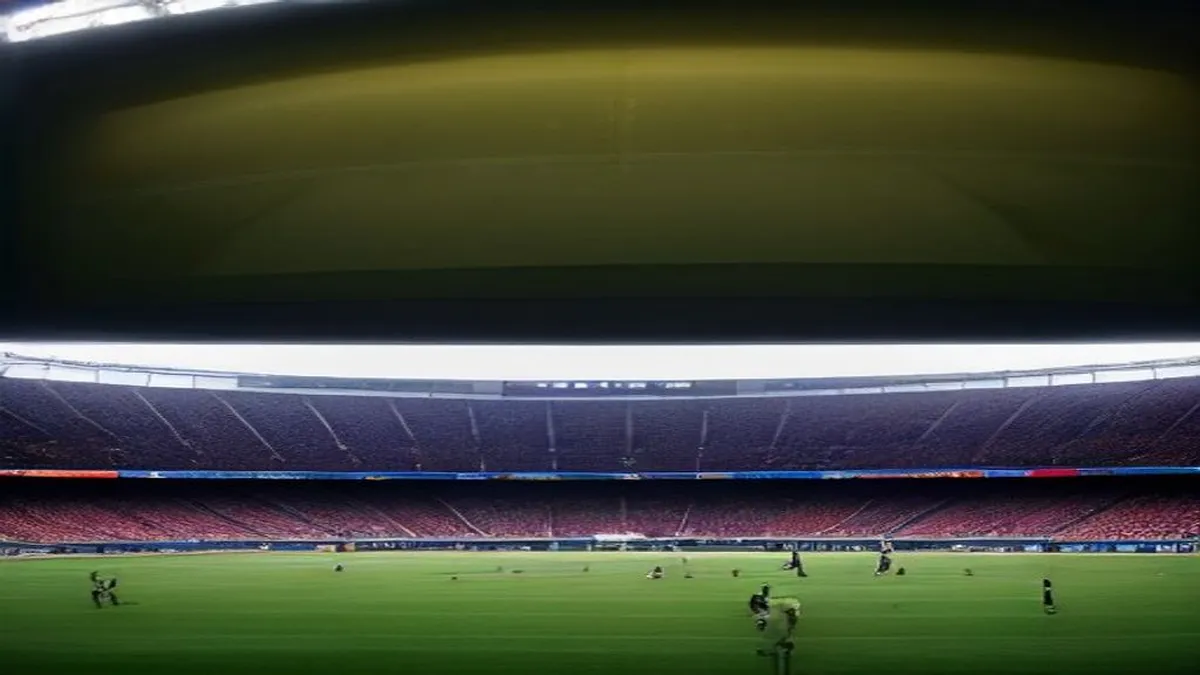NFL logo on a football field