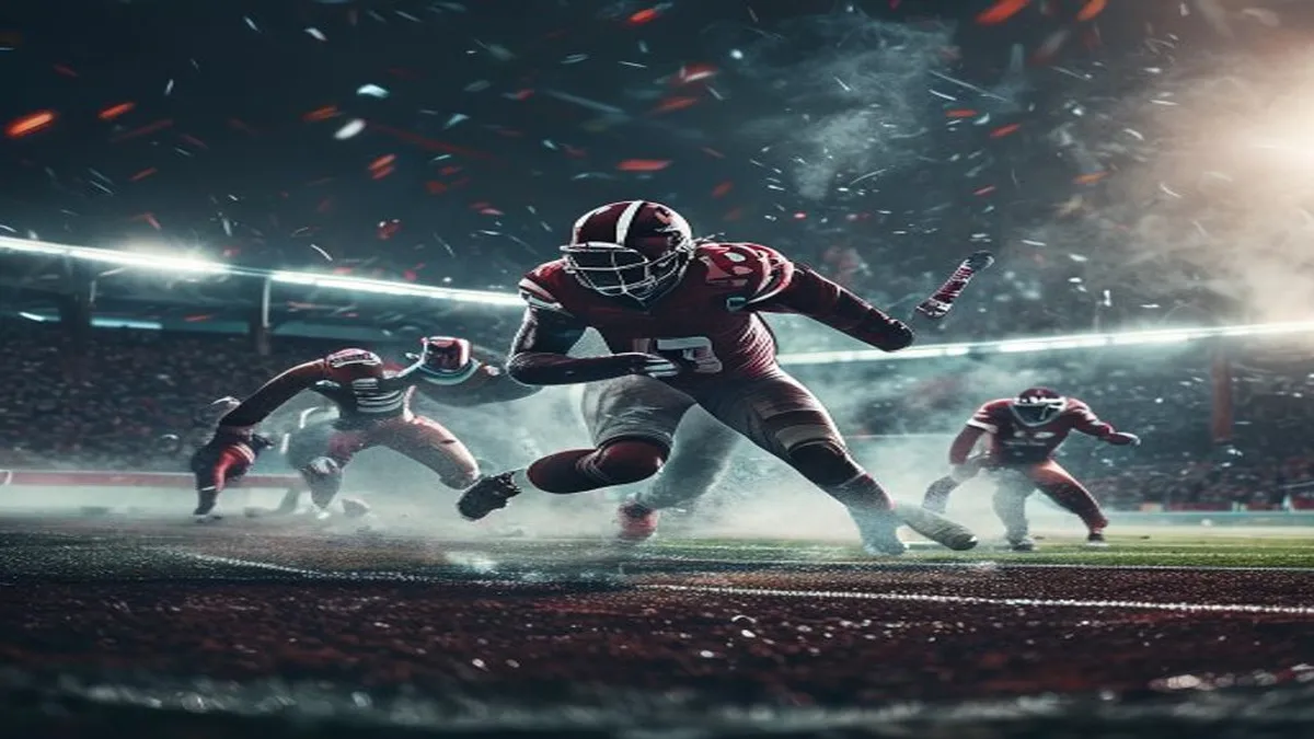 Ohio State football team in action