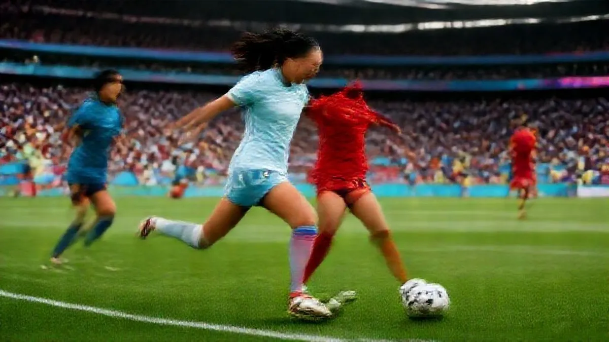 Chloe Kim in action at the Olympics