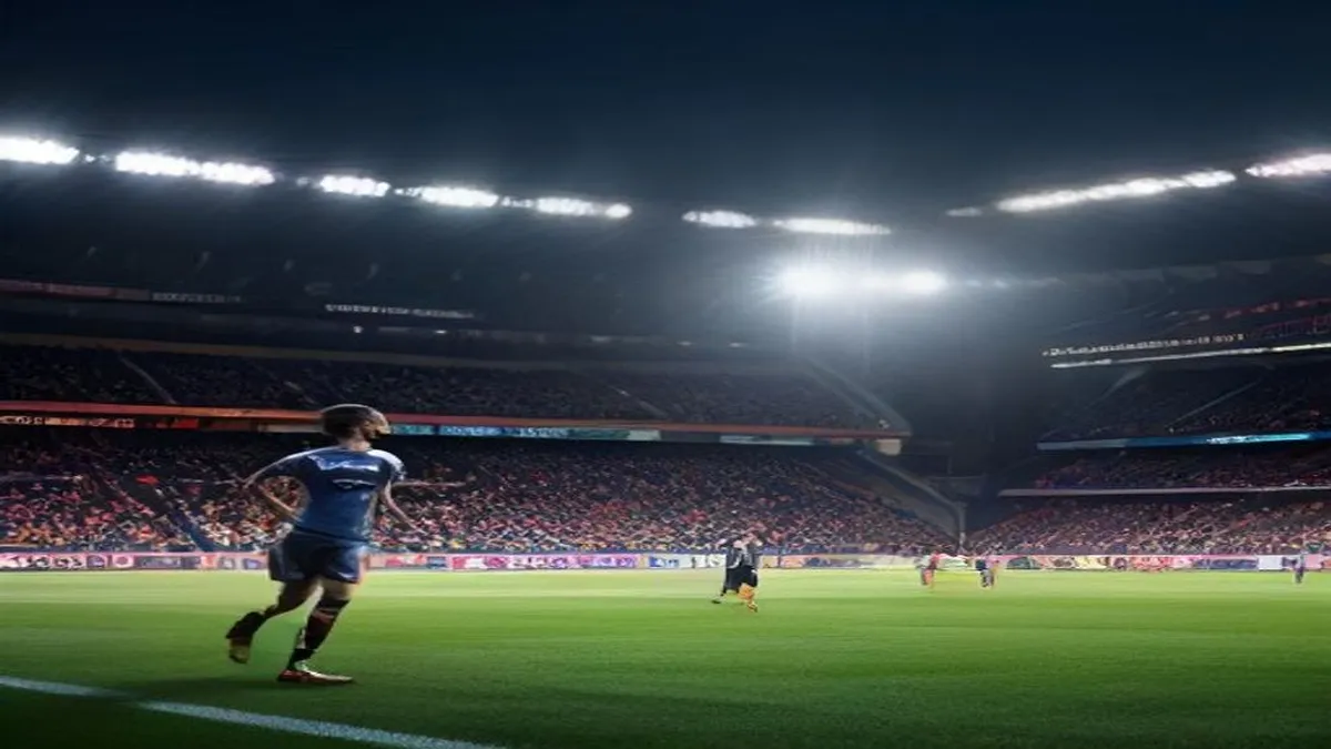 Young footballers in action on the pitch