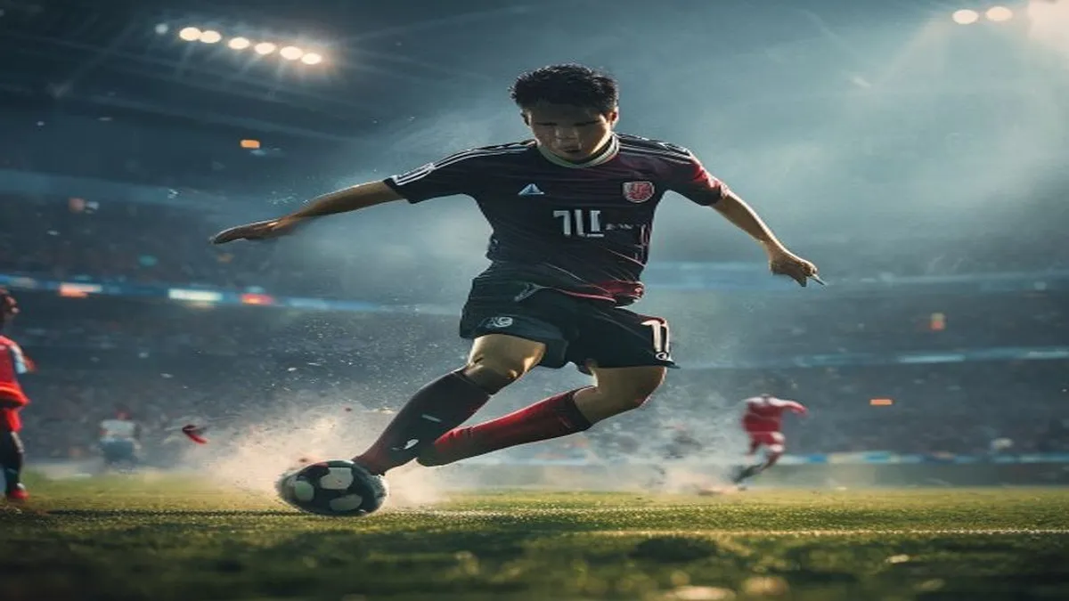 Son Heung-min in action for South Korea