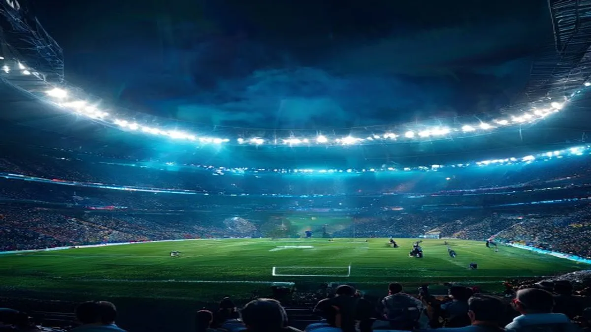 Cars racing on a track