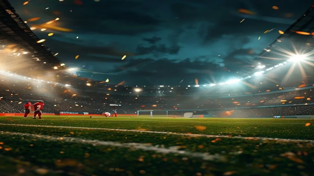 A descriptive image of a rugby league match in action