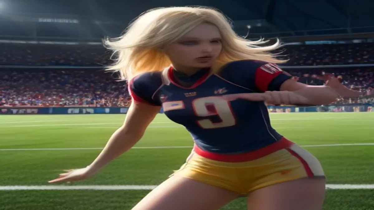 Tomi Lahren speaking at a sports event