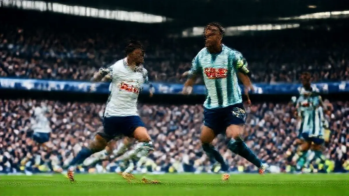 Tottenham and Newcastle players in action during a Premier League match