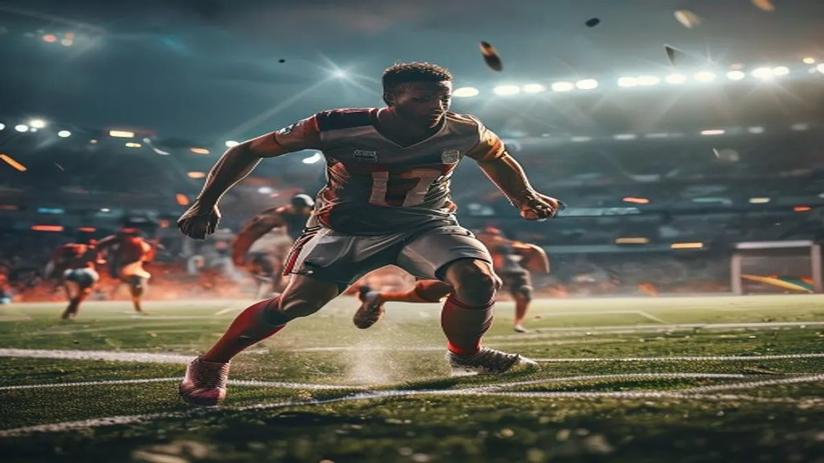 Noah Ash in action on the football field