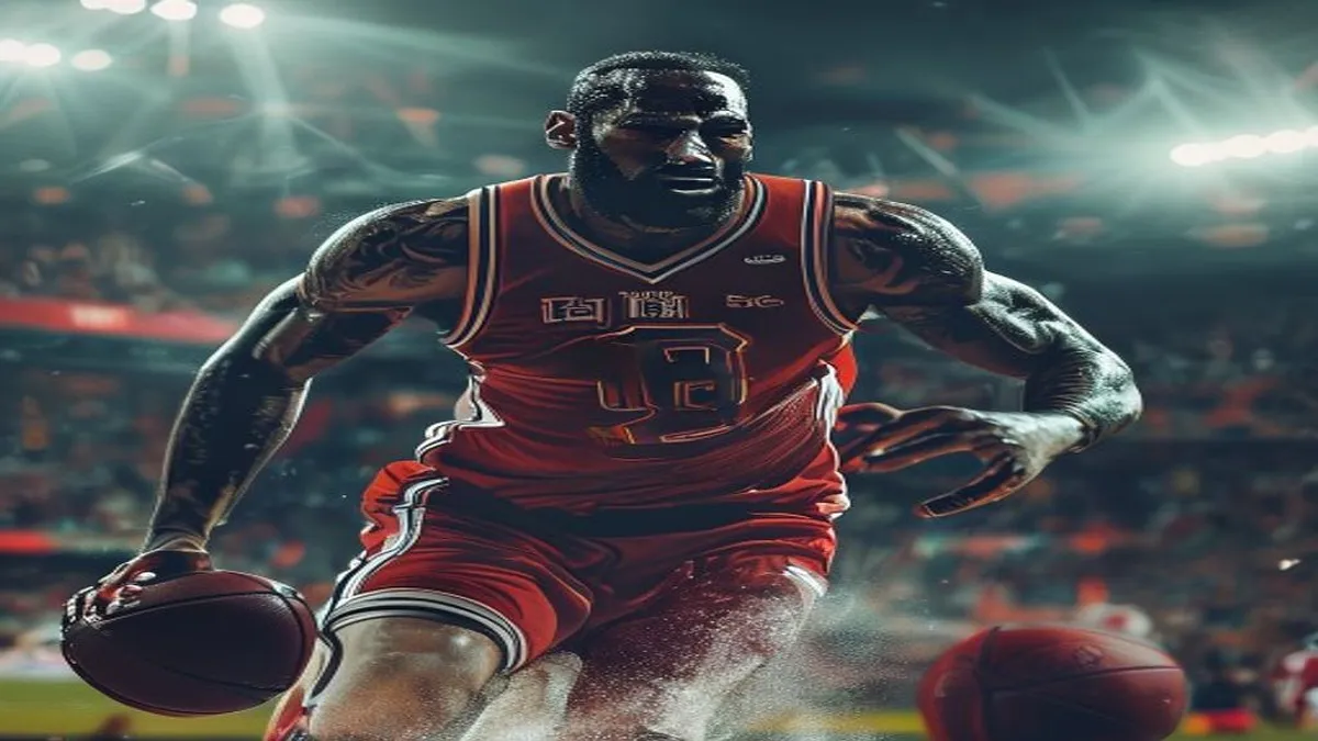 LeBron James in his new 76ers jersey