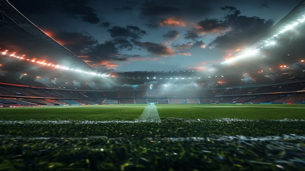 Soccer players competing in the World Cup