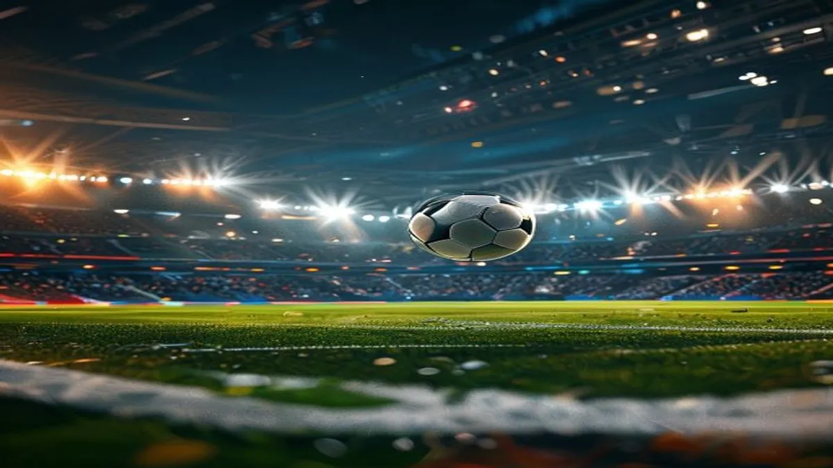 Panoramic view of a state-of-the-art World Cup stadium